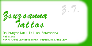 zsuzsanna tallos business card